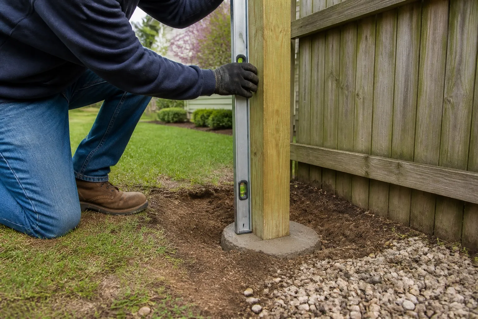 Fence Post Repair